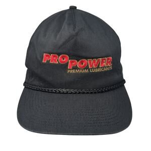 Pro Power Premium Lubricants 5 Panel Cap Black One Size Rope Attractive Headwear